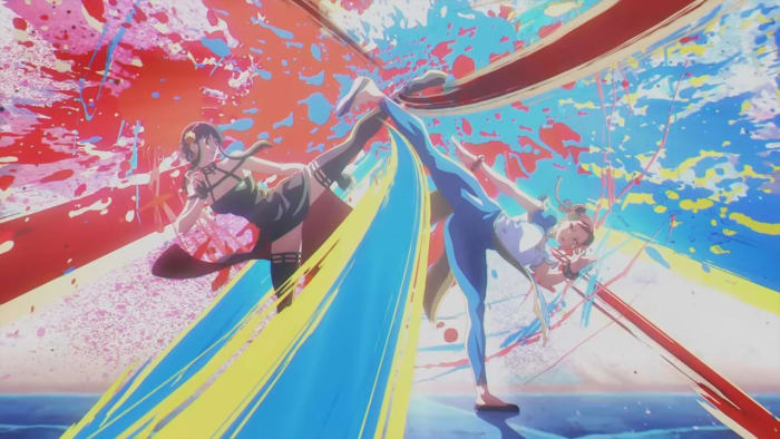 Chun Li and Yor fighting in Spy x Family collab